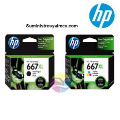 tinta hp 667xl negro y color
