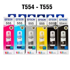 pack de tinta epson t554 y t555 negro y colores original
