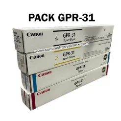 Alternative view of Pack Toner Canon GPR-31 Negro y Colores C5235 C5240 Original