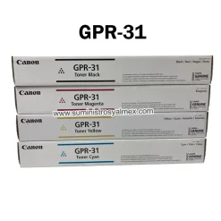 Pack Toner Canon GPR-31 Negro y Colores Original