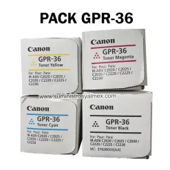 Alternative view of Pack Toner Canon GPR-36 Negro y Colores C2020 C2230 Original