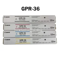 Pack Toner Canon GPR-36 Negro y Colores Original