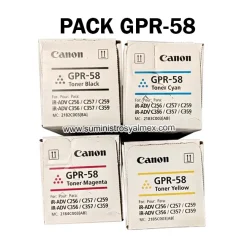 Alternative view of Pack Toner Canon GPR-58 Negro y Color, C256i, C356i Original