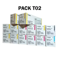Alternative view of Pack Toner Canon T02 Negro y Color C10010VP C9010VP Original