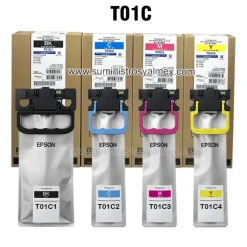 pack de tinta epson t01c negro y colores WF-C529R, WF-C579R, WF-C579Ra