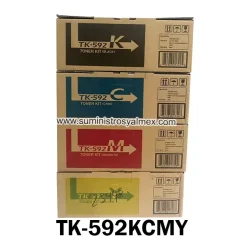 Alternative view of Pack Toner Kyocera TK-592 Negro y Color, FS-C2026MFP Original