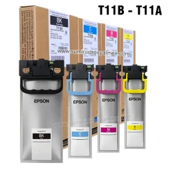 pack de tinta epson t11b negro y t11a colores wf-c5310, wf-c5390, wf-c5810, wf-c5890