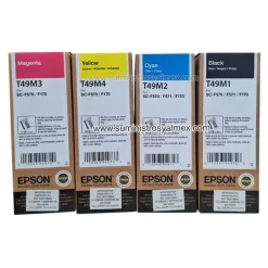 tinta epson t49m negro y colores sc-170, sc-570, sc-571