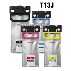 pack de tintas epson t13j negro, cyan, magenta y yellow, EM-C8100, WF-8100