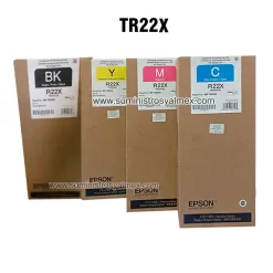 pack de tinta epson tr22x negro y colores workforce pro WF-R8590 original