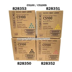 Pack Toner Ricoh C5100 Negro y Colores