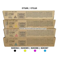 Pack Toner Ricoh C7100 Negro y Colores
