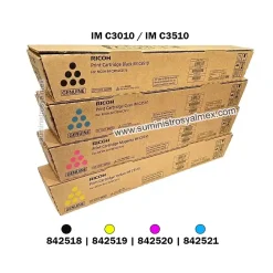 Pack Toner Ricoh IM C3010, IM C3510 Negro y Color