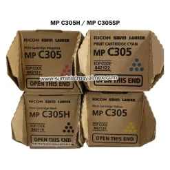 Pack Toner Ricoh MP C305 Negro y Colores original