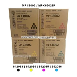 Pack Toner Ricoh MP C8002 842083 Negro y Colores