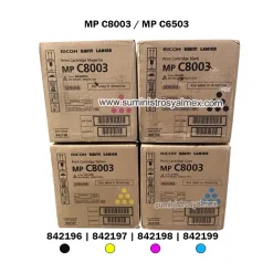 Pack Toner Ricoh MP C8003 Negro y Colores