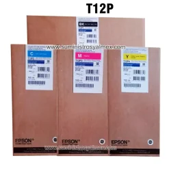 pack tinta epson t12p negro y colores workforce pro ep-c800, em-c800 original