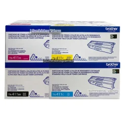 Pack Toner Brother TN-411, MFC-L8900CDW Negro y Color Original