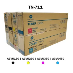 Pack Toner Konica Minolta TN-711 Negro y Colores
